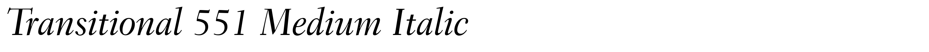 Transitional 551 Medium Italic